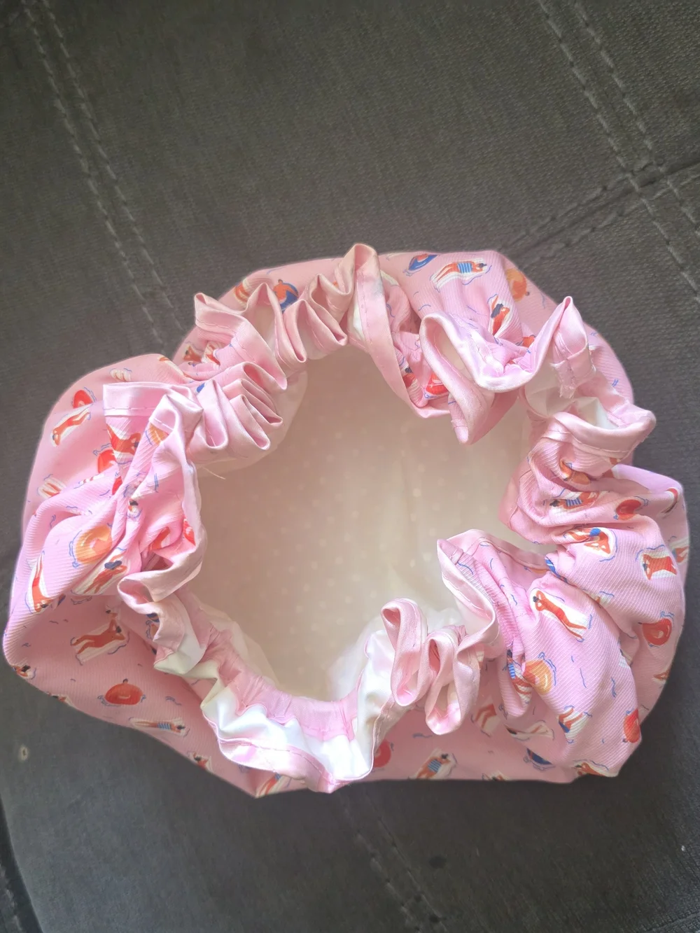 Women's Pink Printed Shower Cap The Vintage Cosmetic Company